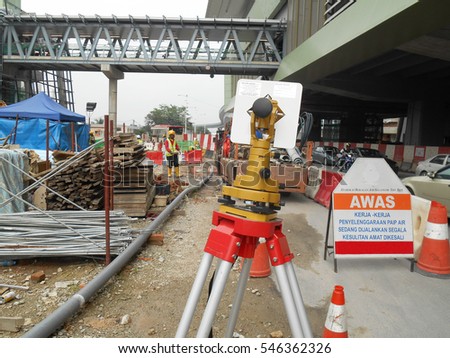 Johor Malaysia July 21 2016 Survey Stock Photo Edit Now 546362326 - johor malaysia july 21 2016 a survey equipment used by land surveyor at construction site to determine and levels and positions image
