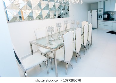 Johor, Malaysia - May 12,2019 : Modern design of Dining space minimalist concept