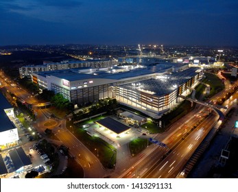 Johor,Malaysia - Jun 1, 2019 : Aerial View Of Jusco Tebrau Shopping Mall