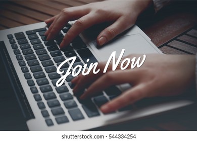 Join Now, Technology Concept