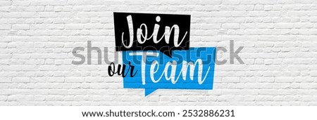 Join our team on speech bubble