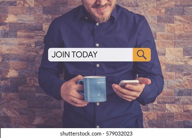 JOIN TODAY Concept