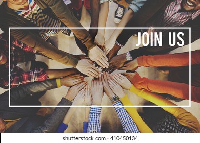 Join us Joining Membership Recruitment Hiring Concept - Shutterstock ID 410450134