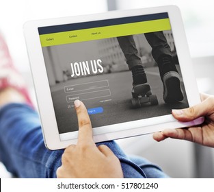 Join Us Register Subscribe Concept