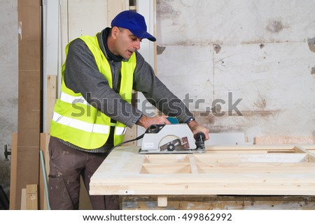 joiner working in his workshop