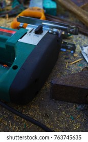 Joiner's tools set. Real work background.