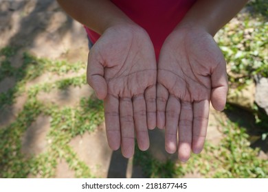 Joining Two Women's Palms Facing Up