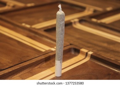 Joint Standing Up Rolled Ready to Smoke - Shutterstock ID 1377253580