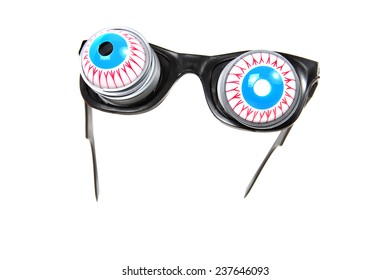 Joke Bloodshot Eyeball Glasses With Springs