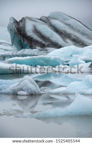 Similar – Island | Vögel auf einem Eisberg in einer Gletscherlagune