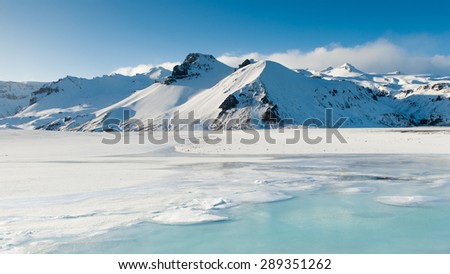 Jokulsarlon glacier lake,on the borders of Vatnajokull National 