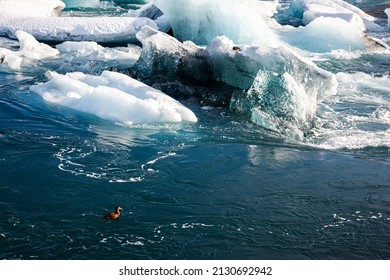 Jokulsarlon,a Large Glacial Lake In Southeast Iceland