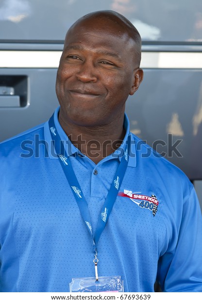 JOLIET, IL - JUL 15: NFL Chicago\
Bears head coach, Lovie Smith, poses for photos at the USG\
Sheetrock 400 NASCAR NEXTEL Cup race on July 15, 2007 in Joliet,\
IL.