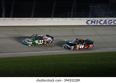 Joliet, IL USA - August 28, 2009: Chicagoland Speedway 225, NASCAR Camping World Truck Series. 33 Ron Hornaday, Jr. Turtle Wax Chevrolet