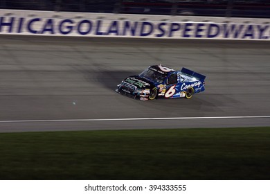 Joliet, IL USA - August 28, 2009: Chicagoland Speedway 225, NASCAR Camping World Truck Series. 6 Colin Braun Con-way Freight Ford