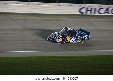 Joliet, IL USA - August 28, 2009: Chicagoland Speedway 225, NASCAR Camping World Truck Series. 6 Colin Braun Con-way Freight Ford