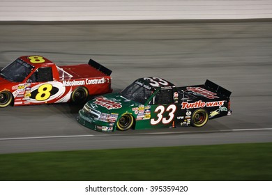 Joliet, IL USA - August 28, 2009: Chicagoland Speedway 225, NASCAR Camping World Truck Series. 33 Ron Hornaday, Jr. Turtle Wax Chevrolet