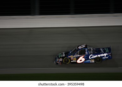 Joliet, IL USA - August 28, 2009: Chicagoland Speedway 225, NASCAR Camping World Truck Series. 6 Colin Braun Con-way Freight Ford