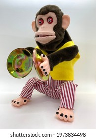 Jolly Monkey Chimp. Vintage Japanese Toy. Battery Toys. Cymbal Monkey.