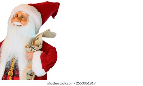 Jolly Santa Claus with a Bag of Gifts - Perfect for Christmas Decorations, Holiday Promotions, and Festive-Themed Designs - Powered by Shutterstock