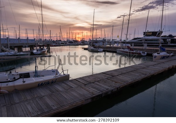 Jomtien Thailand May 02 Sunset Yacht Stock Photo Edit Now - 