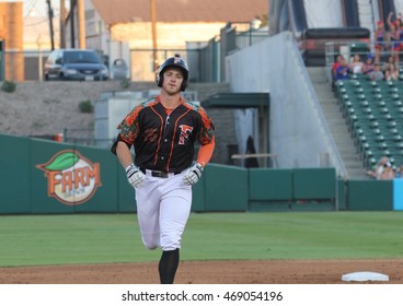 Jon Kemmer Hit A Three Run Home Run In The Bottom Of The First  For The Fresno Grizzlies At Chukchansi Park In Fresno,CA USA 8,13,2016.