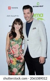 Jonathan Scott And Zooey Deschanel At The Environmental Media Association (EMA) Awards Gala Held At The GEARBOX LA In Los Angeles, USA On October 16, 2021.