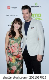 Jonathan Scott And Zooey Deschanel At The Environmental Media Association (EMA) Awards Gala Held At The GEARBOX LA In Los Angeles, USA On October 16, 2021.