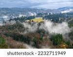 Jonsrud a wintry landscape viewpoint in Oregon state.