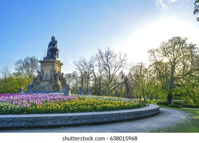 Joost Van Den Vondel Monument In Vondelpark, Amsterdam