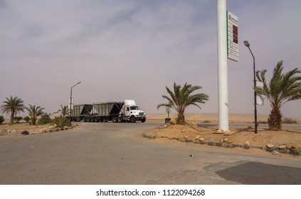 JORDAN - FEBRUARY 11 2018: At a gas station in Jordan. Desert. Middle East