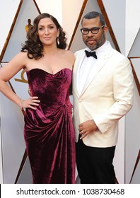 Jordan Peele And Chelsea Peretti At The 90th Annual Academy Awards Held At The Dolby Theatre In Hollywood, USA On March 4, 2018.