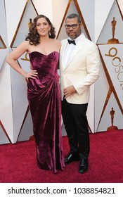 Jordan Peele And Chelsea Peretti At The 90th Annual Academy Awards Held At The Dolby Theatre In Hollywood, USA On March 4, 2018.