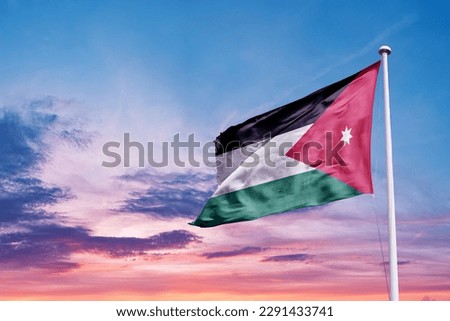 Jordan waving flag, flag in a pole, memorial day, freedom of speech, horizontal flag, rectangular, national, raise a flag, emblem