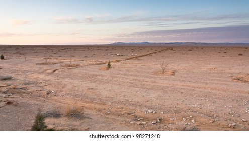 Jordanian Desert At Pink Sunset, Jordan