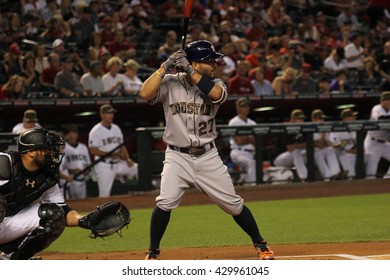 Jose Altuve second baseman for the Houston Astros at Chase Field in Phoenix AZ USA 5-30-16.