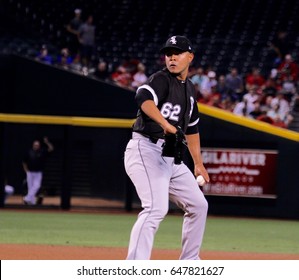 Jose Quintana Pitcher For The Chicago White Sox At Chase Field In Phoenix Arizona USA May 24,2017.