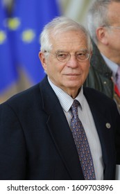 Josep Borrell The High Representative Of The European Union For Foreign Affairs And Security Policy Attends And Has A Doorstep Media Briefing At The European Council. Dec 12, 2019 - Brussels, Belgium