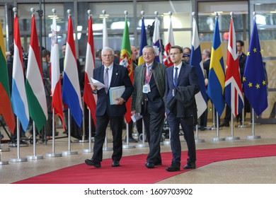 Josep Borrell The High Representative Of The European Union For Foreign Affairs And Security Policy Attends And Has A Doorstep Media Briefing At The European Council. Dec 12, 2019 - Brussels, Belgium