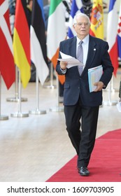 Josep Borrell The High Representative Of The European Union For Foreign Affairs And Security Policy Attends And Has A Doorstep Media Briefing At The European Council. Dec 12, 2019 - Brussels, Belgium