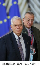 Josep Borrell The High Representative Of The European Union For Foreign Affairs And Security Policy Attends And Has A Doorstep Media Briefing At The European Council. Dec 12, 2019 - Brussels, Belgium