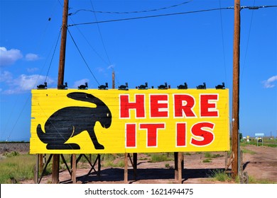 Joseph City,Arizona,8/29/2013,road Sign For Jack Rabbit Trading Post