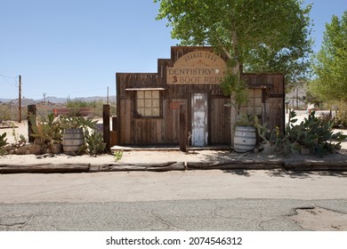 Joshua Tree Park, California, USA: May 2014: Street Scene With Old Western Style Gift Shop