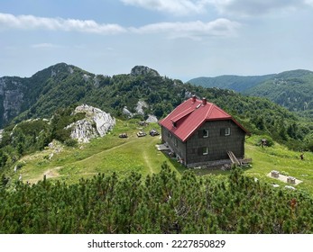 The Josip Schlosser Klekovski mountain hut in the Risnjak National Park - Croatia (Planinarski dom Josip Schlosser Klekovski ili Schlosserov dom u nacionalnom parku Risnjak, Crni Lug - Gorski kotar) - Powered by Shutterstock