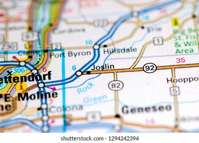 Joslin Illinois Usa On Map Stock Photo 1294242394 | Shutterstock