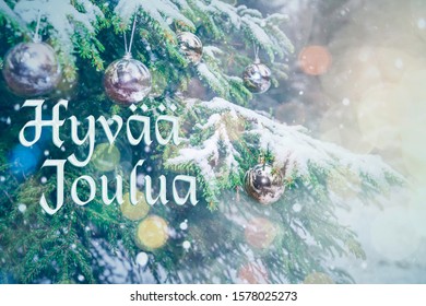 Joulua Means Merry Christmas Finnish Blurred Stock Photo 1578025273 ...