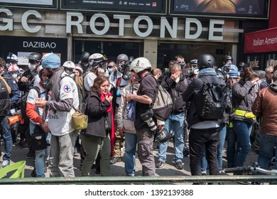 Journalists Gather Together During The May Day Protest In Paris, France. 01/05/19