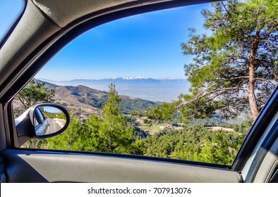 Journey Through The Centre Of Turkey, Look By The Window Of A Car, Taurus Mountains, Turkey