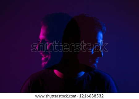 Joy and suffer - double exposure effect