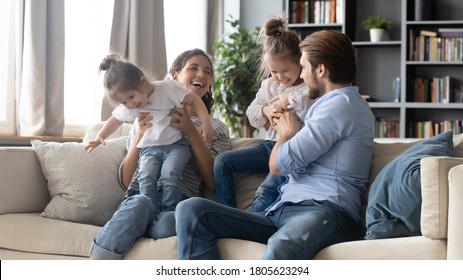 Joyful Carefree Parents Playing Adorable Little Stock Photo (Edit Now ...